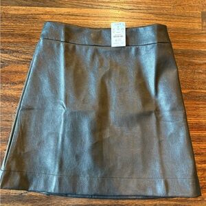 J. Crew Factory Faux Leather Mini Skirt